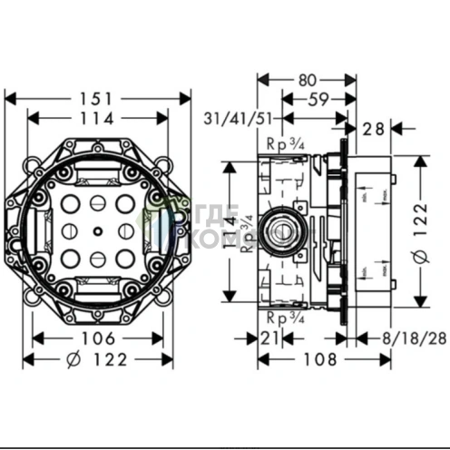 Встраиваемая система AXOR iBox универсальная (1700180) - фото 2