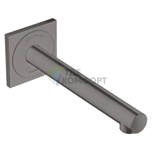 Смеситель для раковины AX Uno настенный электрический в матовом черном хроме (45111340) - фото 1