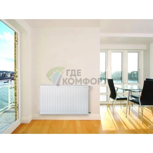 Стальной двухпанельный радиатор Axis Ventil 22 300 x 700 с нижним подключением - фото 4