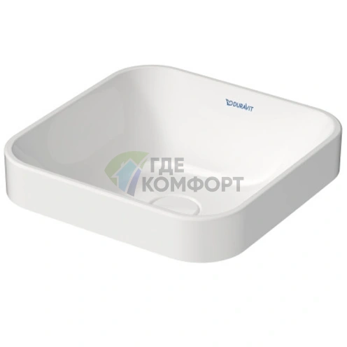 Накладная раковина Duravit Happy D 40 см квадратная белая (2359400000) - фото 1
