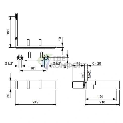 Сменный механизм смесителя Fantini для раковины 1/2 (44 00 T010A) - фото 2