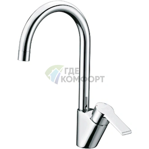 Смеситель Wasserkraft Ammer 3707 — высокий поворотный излив для кухни - фото 1