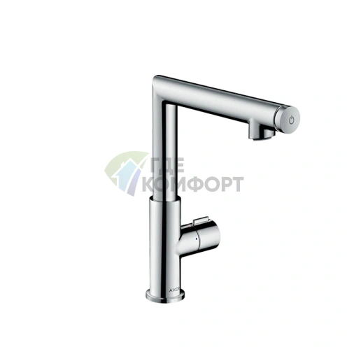 Смеситель для раковины AX Uno 200: однорычажный, излив 160 мм, с донным клапаном, хром (45016000) - фото 1