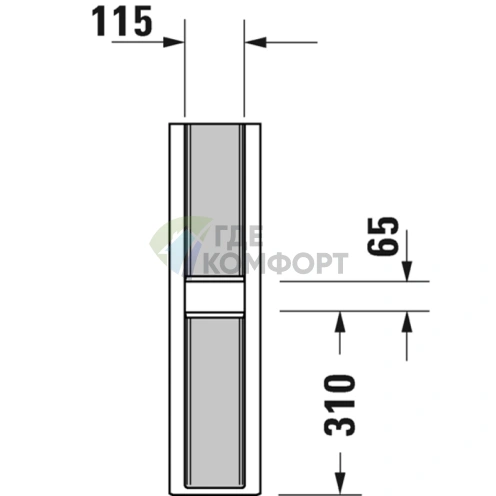 Пьедестал Duravit Darling New белый 175x220 мм для моделей 262165, 262160, 262155 (858240000) - фото 4