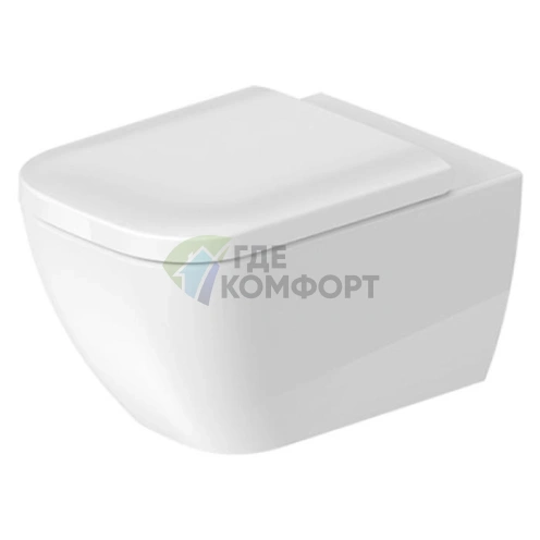Унитаз подвесной Duravit Happy D.2 безободковый, белый WonderGliss (22220900001) - фото 1