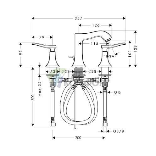Смеситель для раковины Hansgrohe Metris Classic 31073000 со стильным дизайном - фото 2