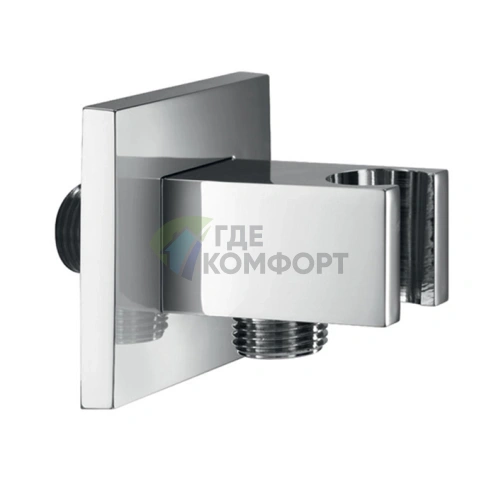 Душевое подключение Almar SQUARE с держателем, квадратное, хром (E095010.CR) - фото 1