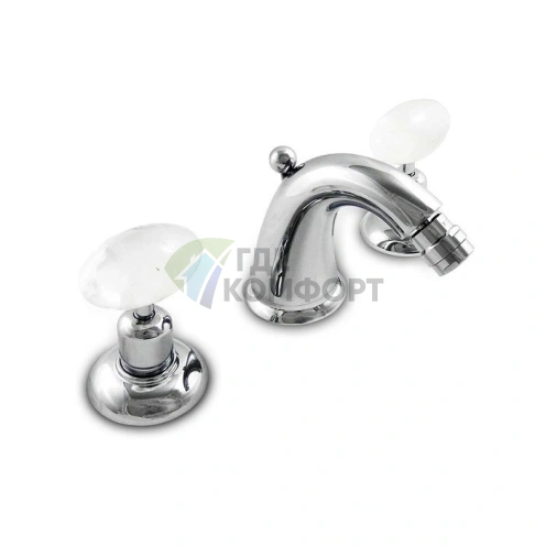 Смеситель для биде Nicolazzi Cristallo Di Rocca на 3 отверстия, хром (2115CR09C) - фото 1