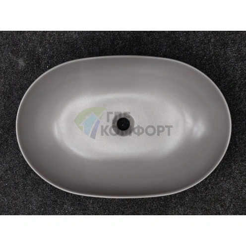 Накладная раковина Kerasan Nolita 60x40 см светло-серый без отверстия (534389) - фото 2