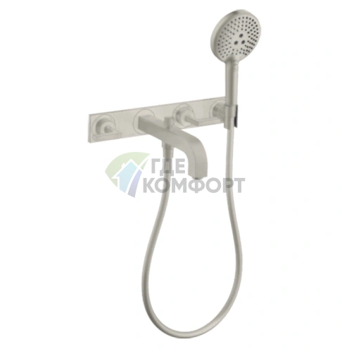 Смеситель для ванны AX Citterio: Стиль и комфорт в матовой стали (39442800) - фото 1