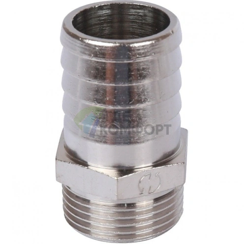 Штуцер НР 3/4x25, никелированный Stout - фото 2