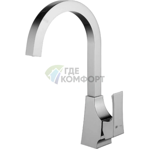Стильный смеситель Lemark Unit LM4555C для кухни с вращающимся изливом - фото 1