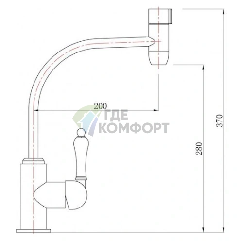 Кухонный смеситель Zorg ZR 323 YF-33 с высоким изливом в белом цвете - фото 2