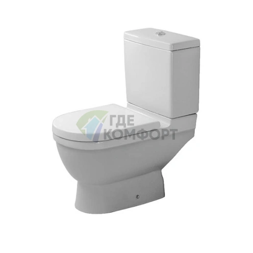 Унитаз Duravit Starck 3 моноблок 655x360 мм с бачком и креплением, белый (126010000) - фото 1