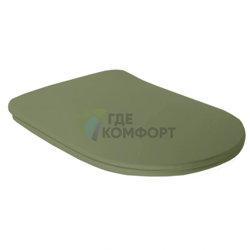 Сиденье-крышка для унитаза Kerasan Tribeca Slim с микролифтом, цвет мохово-зеленый (519111 Verde muschio) - фото 1