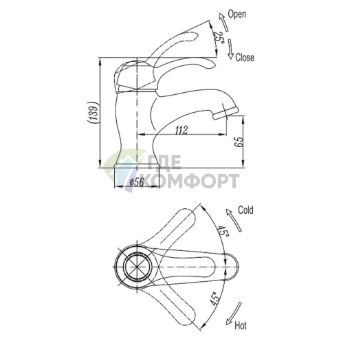 Элегантный смеситель Cezares Lira C LS1 03 для вашей раковины - фото 2