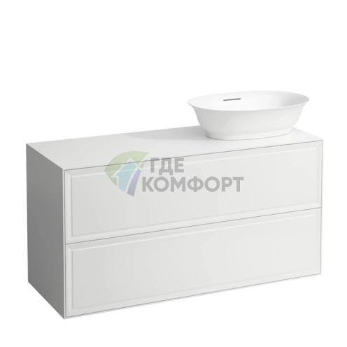 Подвесная тумба Laufen New Classic 1180 мм с двумя ящиками, белая глянцевая (4.0608.4.085.631.1) - фото 1