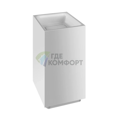 Напольная раковина Gessi Rettangolo 42x42 см, матовый белый, со сливом в стену - фото 1