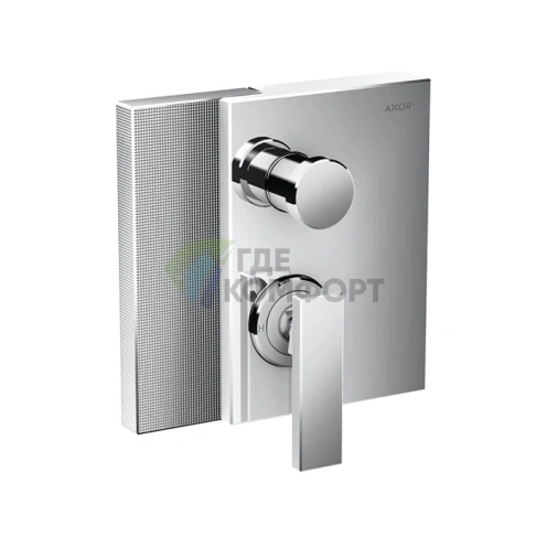 Смеситель для ванны AX Edge встраиваемый, хром, с защитой от обратного потока и алмазной огранкой (46451000) - фото 1