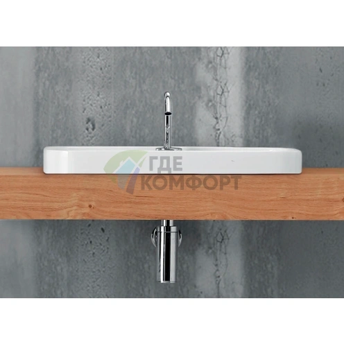 Накладная раковина Kerasan Tribeca 60x43 см с отверстием под смеситель (514201*1) - фото 4