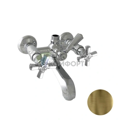 Смеситель для ванны Nicolazzi Teide Four с переключателем душ/ванна и выводом для душевой стойки, бронза (1900BZ45) - фото 1