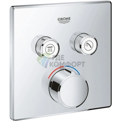 Смеситель Grohe Grohtherm SmartControl для ванны с душем и интеллектуальным управлением - фото 1