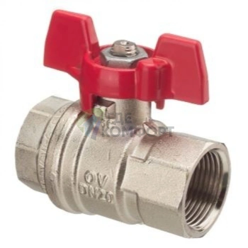 Кран шаровый 3/4 ВВ маховик из алюминия Optibal Oventrop - фото 1