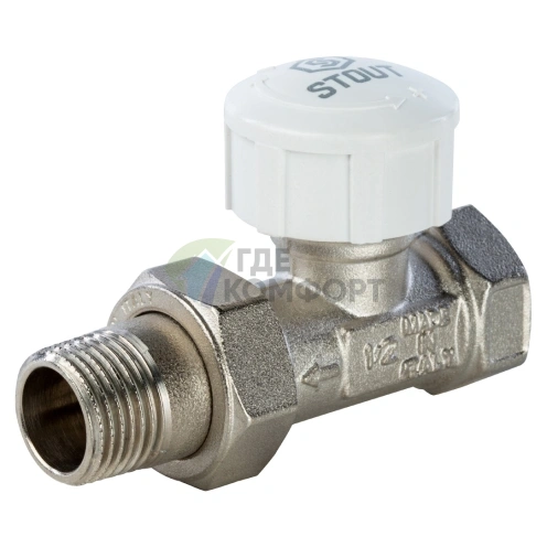 Клапан термостатический STOUT прямой 1/2 SVT 0001 000015 - фото 1