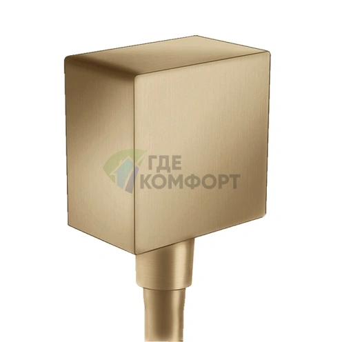 Вывод воды для ручного душа HG с клапаном, шлифованная бронза (26455140) - фото 1