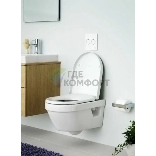 Подвесной унитаз Gustavsberg Hygienic Flush безободковый WWC 5G84HR01 - фото 7