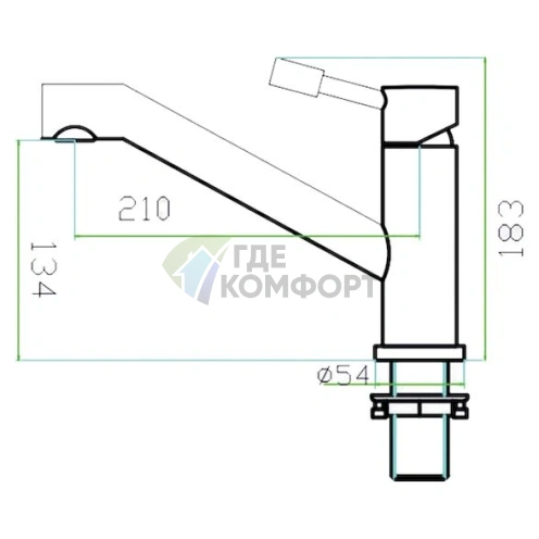 Кухонный смеситель Zorg Inox Merkur из нержавеющей стали - фото 2