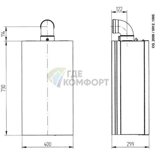 Газовый одноконтурный настенный котел Baxi ECO-4S 1.24 F фото 4