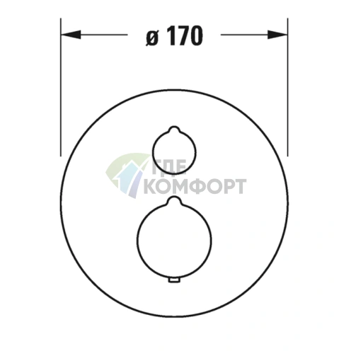 Термостатический смеситель для душа Duravit C.1 скрытого монтажа (хром) (C14200014010) - фото 2