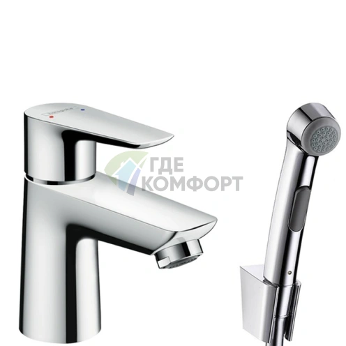 Набор для биде Hansgrohe Talis E: смеситель, душ-биде и аксессуары в хроме (71729000) - фото 1