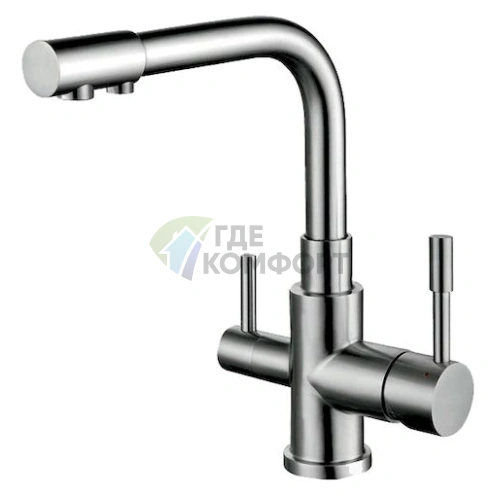 Смеситель Zorg Inox Aer с выдвижным изливом для кухни - фото 1