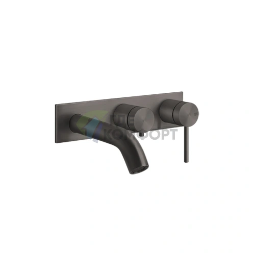 Встраиваемый смеситель GESSI 316 на 2 источника с переключателем (цвет Brushed Black Metal PVD) (54136#707) - фото 1