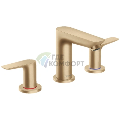 Смеситель для раковины Hansgrohe Talis E 150, 3 отверстия, шлифованная бронза (71733140) - фото 1