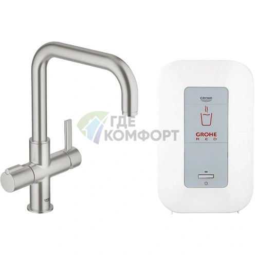 Смеситель Grohe Red Duo 30145DC0 для кухни с мгновенным нагревом воды - фото 1