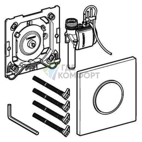 Бесконтактный привод смыва Geberit HyTronic Mambo 116.023.FW.1 для писсуара (сетевое питание) фото 4