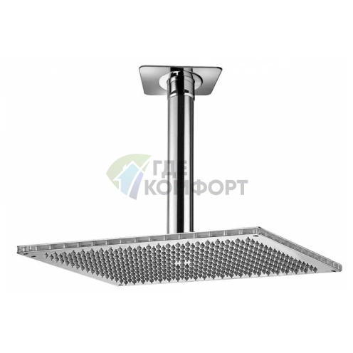 Верхний душ BOSSINI DREAM-RECTANGULAR 400x300 мм с держателем 300x36 мм, сатинированная сталь (H35370.075) - фото 1