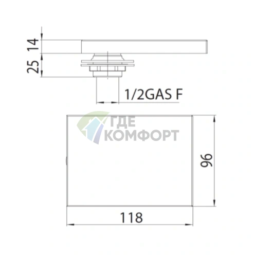 Элегантный смеситель Bossini Касакад MAK 96×118 см, латунь, цвет «хром» (E86906.030) - фото 2