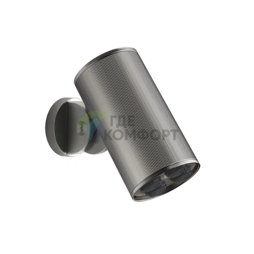 GESSI 316 RIGATO Верхний душ 79 мм, настенное крепление, 4 струи, матовый металлик (57289#239) - фото 1