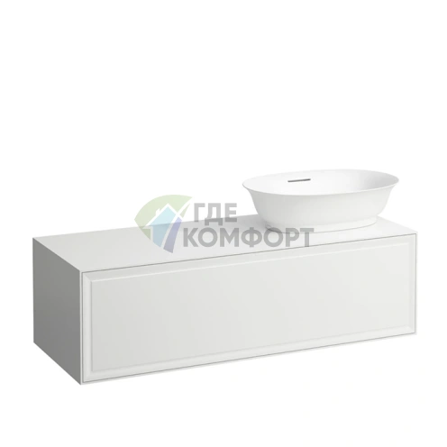 База под раковину Laufen New Classic с ящиком, белая глянцевая, 1180x450x350 мм (4.0608.2.085.631.1) - фото 1