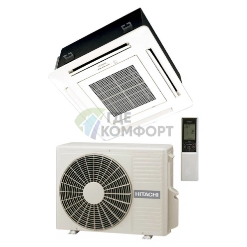 Кондиционер кассетный Hitachi RAC-25NPA/RAI-25RPA/RAI ECPP 3 кВт inv - фото 1