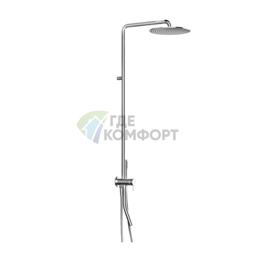 Смеситель для душа Fantini Nostromo встраиваемый с верхним душем 300 мм (хром) (86 02 8115B) - фото 1