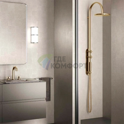 Душевая стойка Armani Roca Baia со встраиваемым термостатом и верхним душем (7.5A97.7.6VC.0) - фото 1