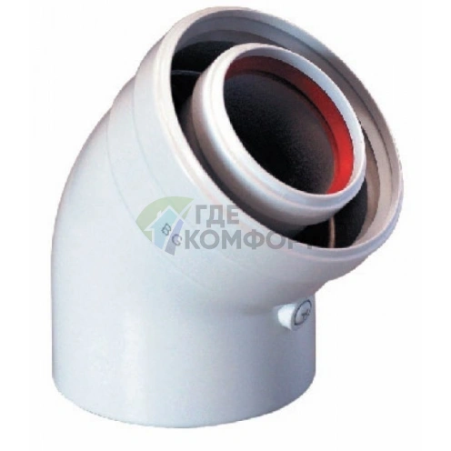 Колено дымохода 45гр-80мм Ferroli - фото 1