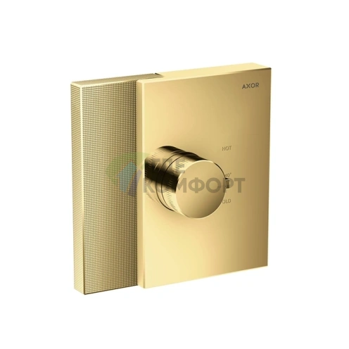 Термостат для душа AX Edge Highflow: полированное золото с алмазной огранкой (46741990) - фото 1