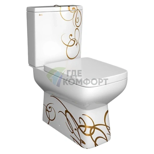 Унитаз-компакт Della Quattro Via Super Plus «Джаз Золото» - фото 1