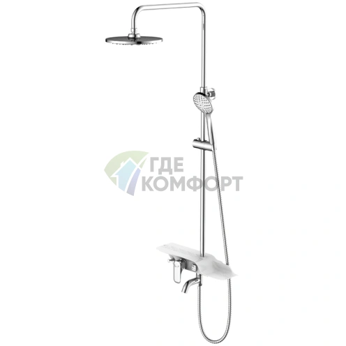 Угловая душевая стойка Lemark Tropic LM7003C с гидромассажем - фото 1